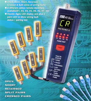 網(wǎng)絡(luò)纜線測(cè)試器TES-45A